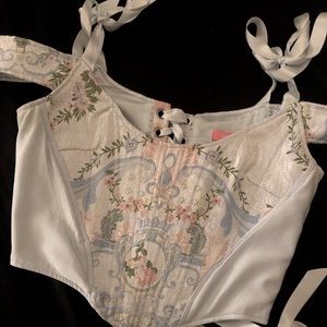 Sugar Thrillz - If The Shoe Fits Brocade Corset Top